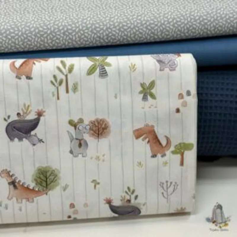 Muestra de tela Estampado Animales del Bosque