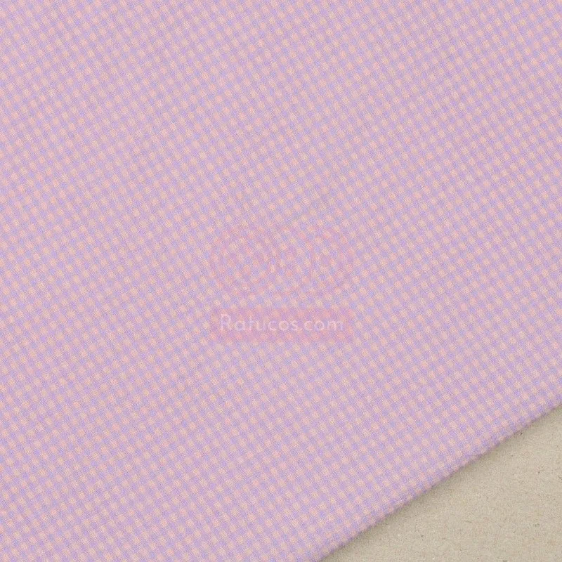Muestra de tela Vichy 2 cm Violeta Bicolor Seersucker